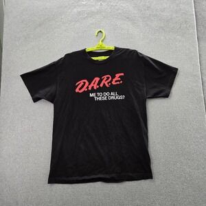 A**holes Live Forever Men Shirt 2X Black DARE Text Logo Short Sleeve
